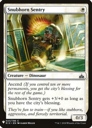 Snubhorn Sentry |  (023) [The List Reprints]