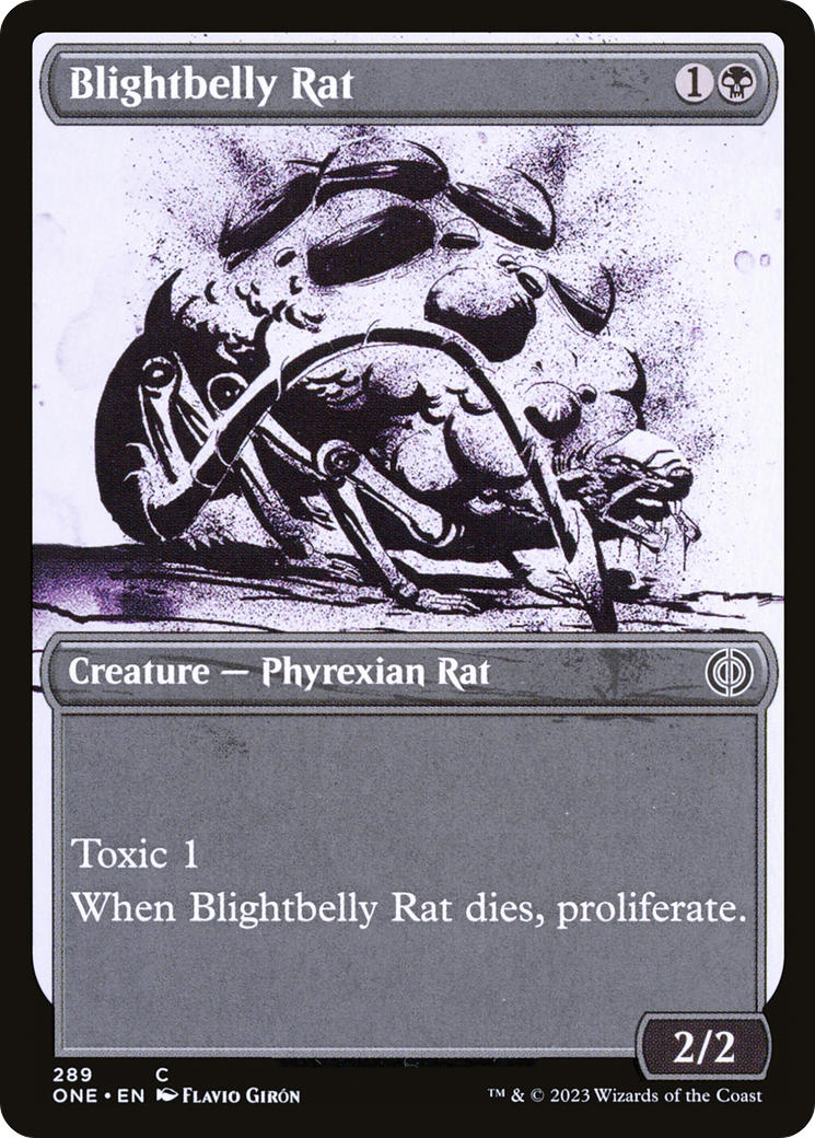 Blightbelly Rat (Showcase Ichor) [Phyrexia: All Will Be One] Foil