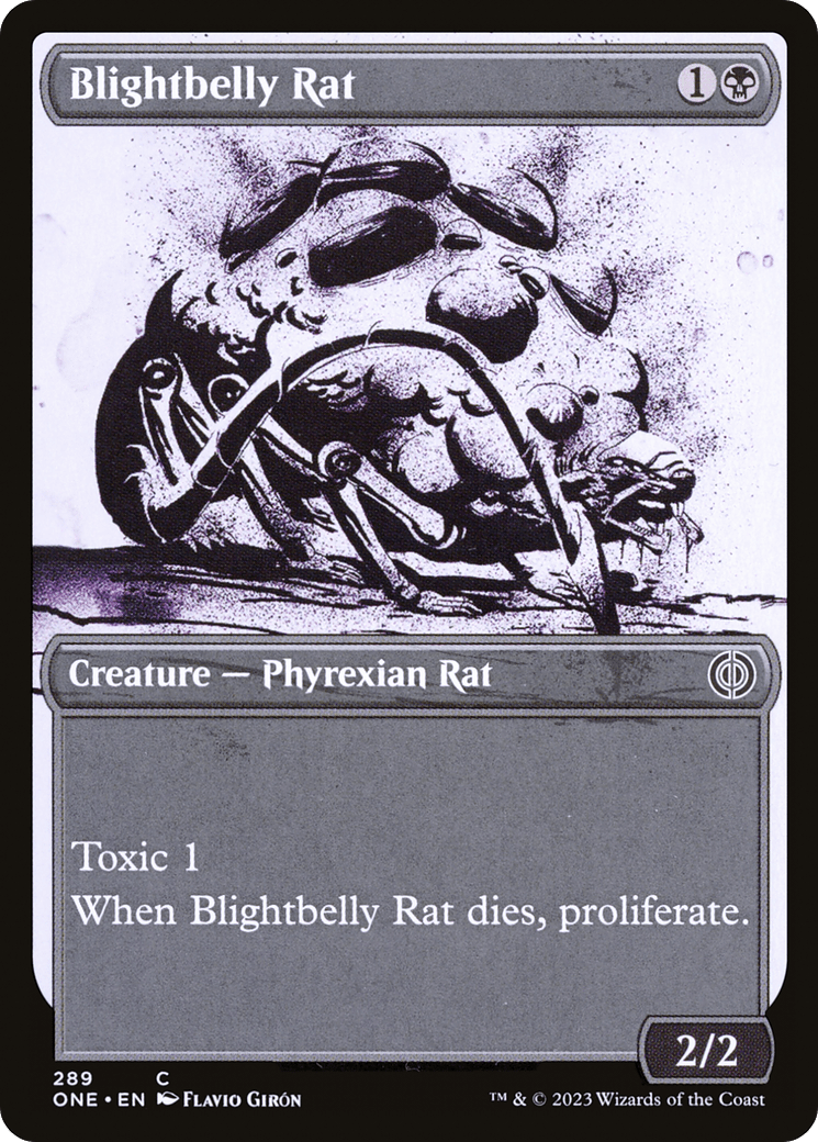 Blightbelly Rat (Showcase Ichor) [Phyrexia: All Will Be One] Foil