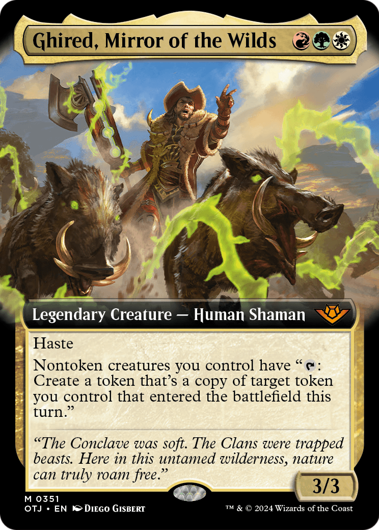 Ghired, Mirror of the Wilds (Extended Art) [Outlaws of Thunder Junction] Foil