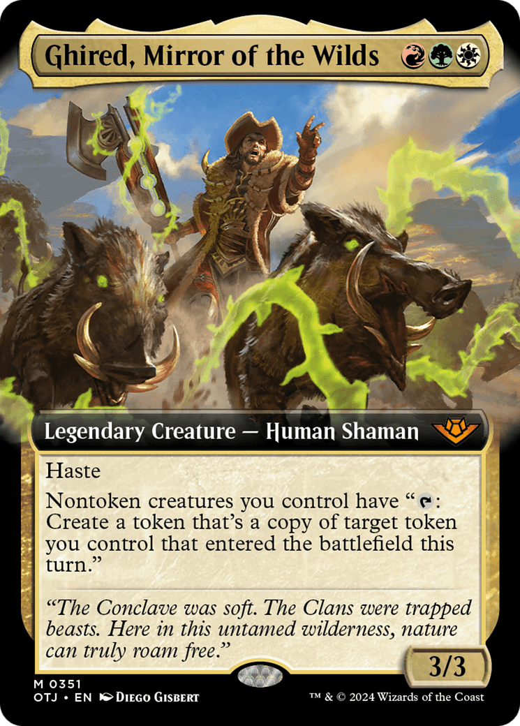 Ghired, Mirror of the Wilds (Extended Art) [Outlaws of Thunder Junction] Foil