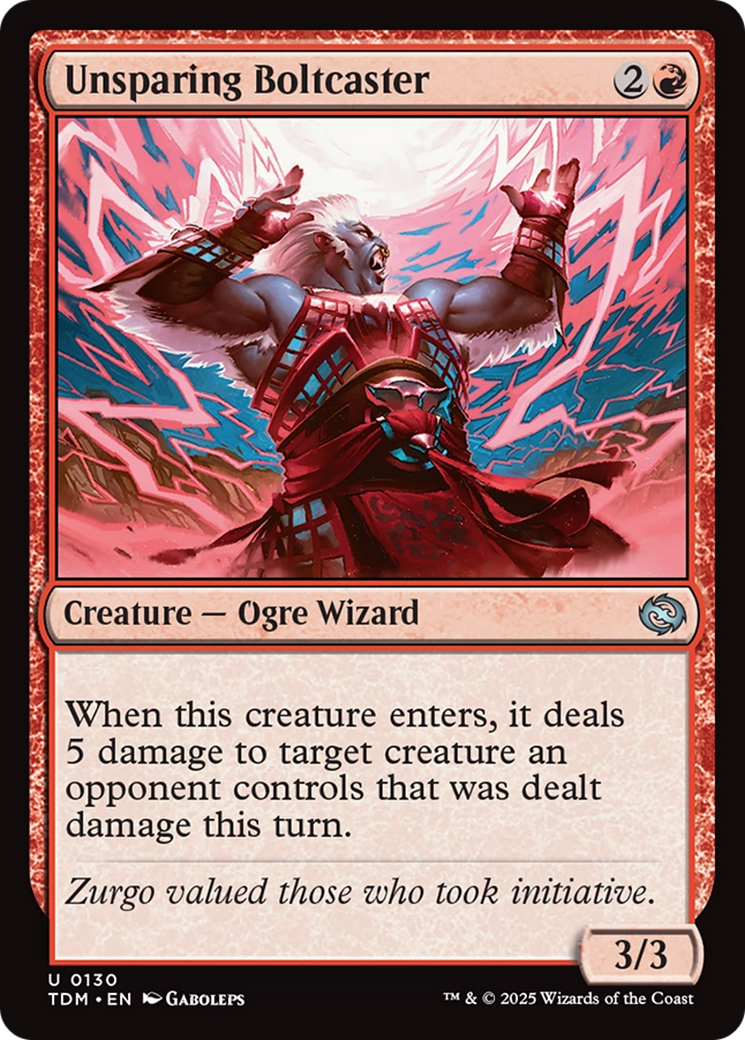 Unsparing Boltcaster (130) [Tarkir: Dragonstorm]  Foil