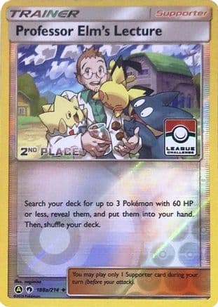 Professor Elm's Lecture (League Challenge) [2nd Place] 188a/214 - League & Championship Cards Reverse Holofoil