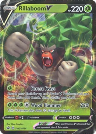 Rillaboom V SWSH014/307 - SWSH Sword & Shield Promo Cards Holofoil