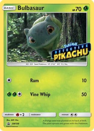 Bulbasaur SM198 (Detective Pikachu Stamped) SM198/248 - SM Promos Holofoil