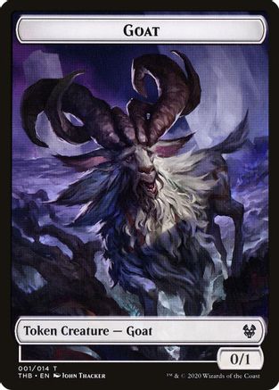 Goat // Human Soldier Double-Sided Token |  Foil (1 // 2) [Theros Beyond Death Tokens]
