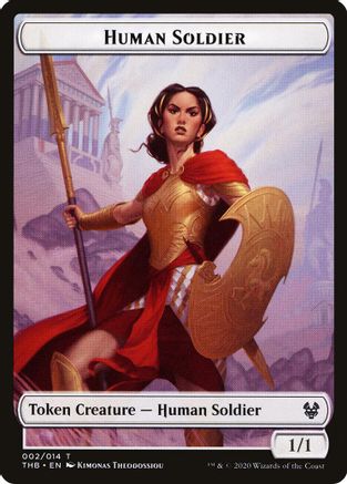 Human Soldier // Reflection Double-Sided Token |  Foil (2 // 5) [Theros Beyond Death Tokens]