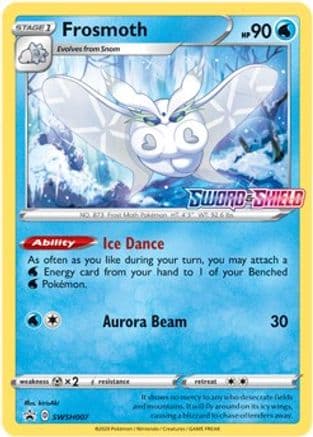 Frosmoth SWSH007 (Prerelease) SWSH007/307 - SWSH Sword & Shield Promo Cards Holofoil