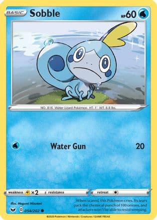 Sobble 054/202 - SWSH01 Sword & Shield Base Set Reverse Holofoil