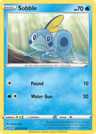 Sobble 055/202 - SWSH01 Sword & Shield Base Set Reverse Holofoil