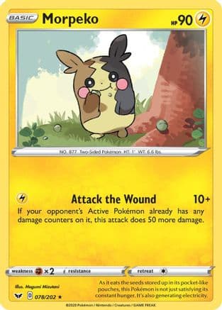 Morpeko 078/202 - SWSH01 Sword & Shield Base Set Reverse Holofoil