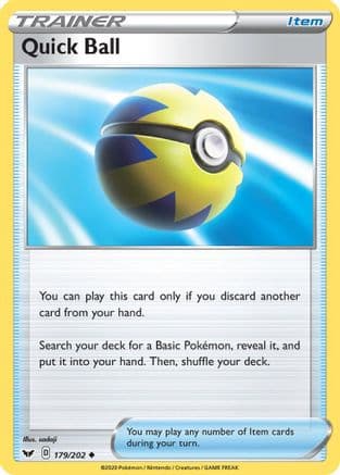 Quick Ball 179/202 - SWSH01 Sword & Shield Base Set Reverse Holofoil