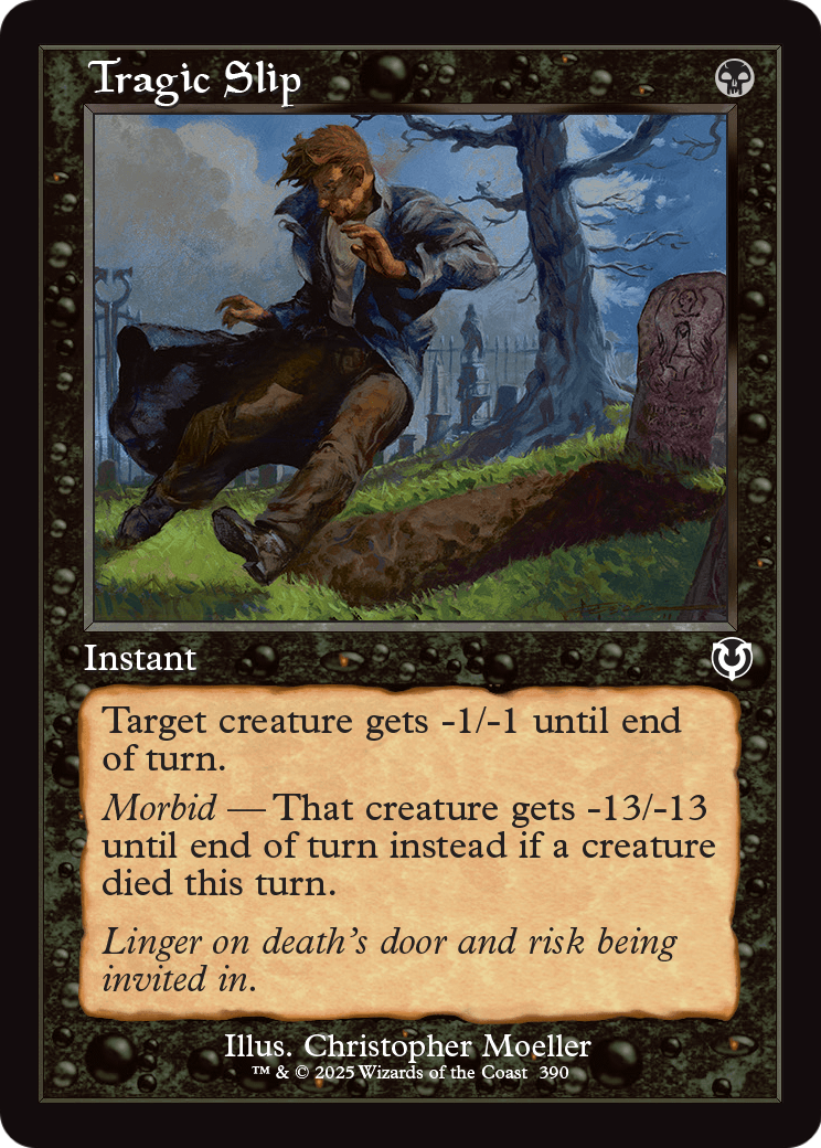Tragic Slip (Retro Frame) (-390) [Innistrad Remastered]  Foil