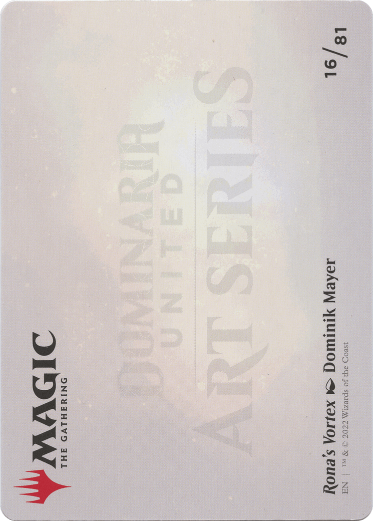 Rona's Vortex // Rona's Vortex (ADMU-016) - Dominaria United Art Series (Borderless) Foil