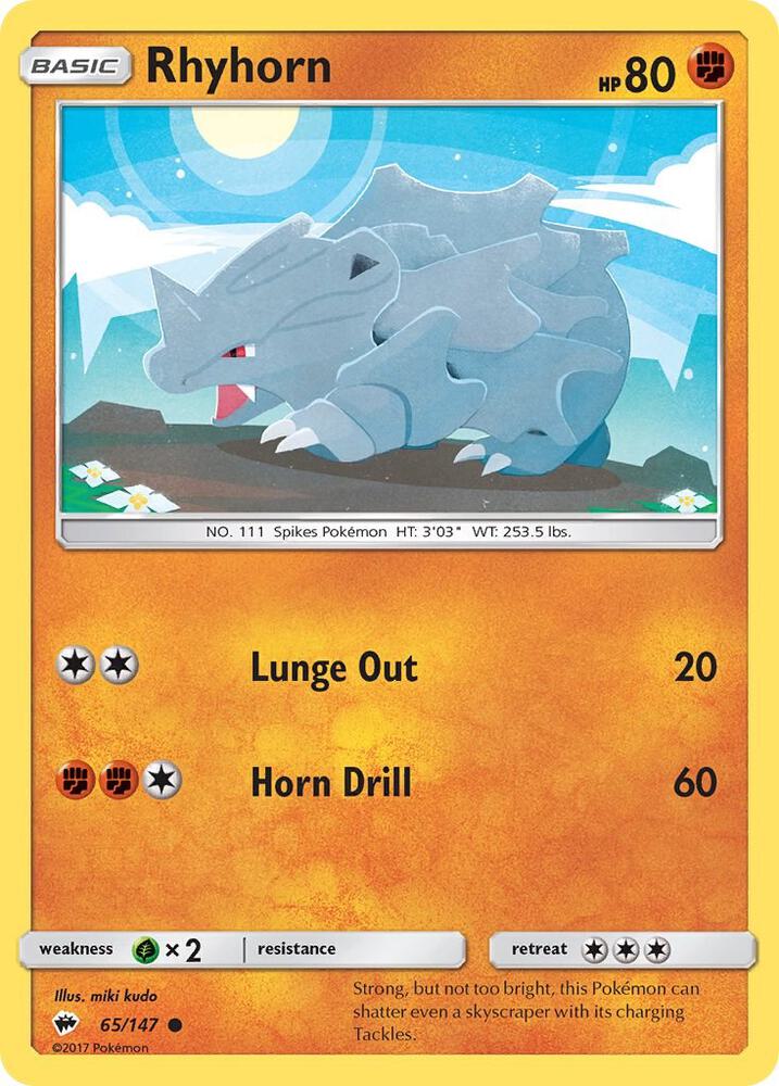 Rhyhorn 65/147 (SM - Burning Shadows) 
