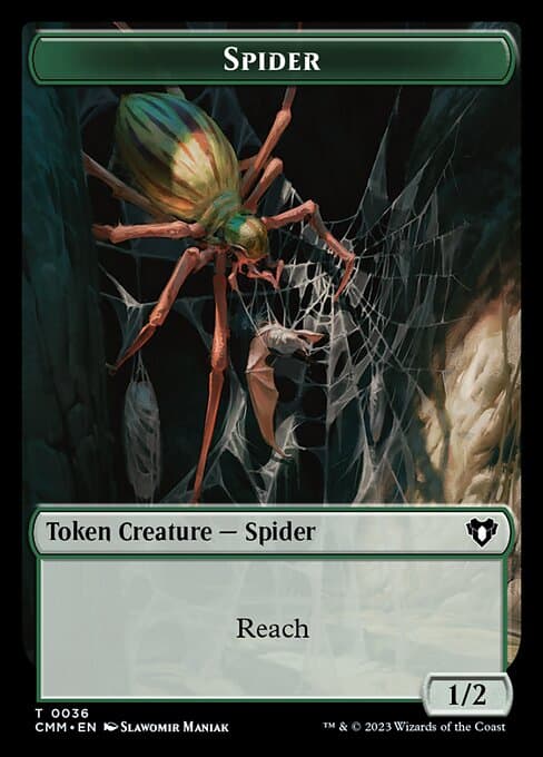 The Monarch // Spider Double-Sided Token [Commander Masters Tokens] Foil
