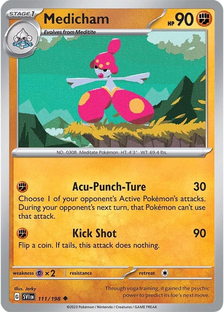 Medicham 111/198 - SV01 Scarlet & Violet Base Set Reverse Holofoil