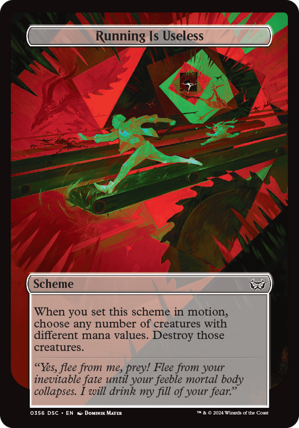 Running Is Useless (Full Art) [Duskmourn: Archenemy]