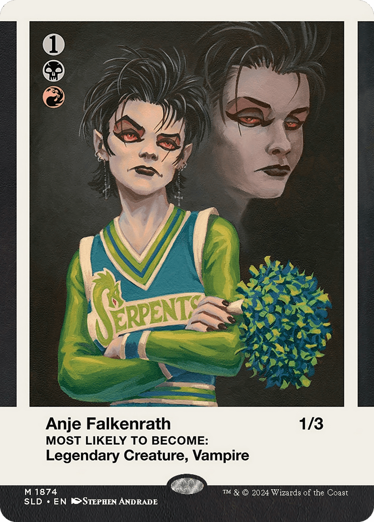 Anje Falkenrath // Anje Falkenrath (1874) [Secret Lair Drop]  (Borderless) Foil