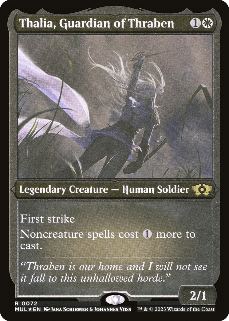 Thalia, Guardian of Thraben (Foil Etched) |  Foil (072) [Multiverse Legends]