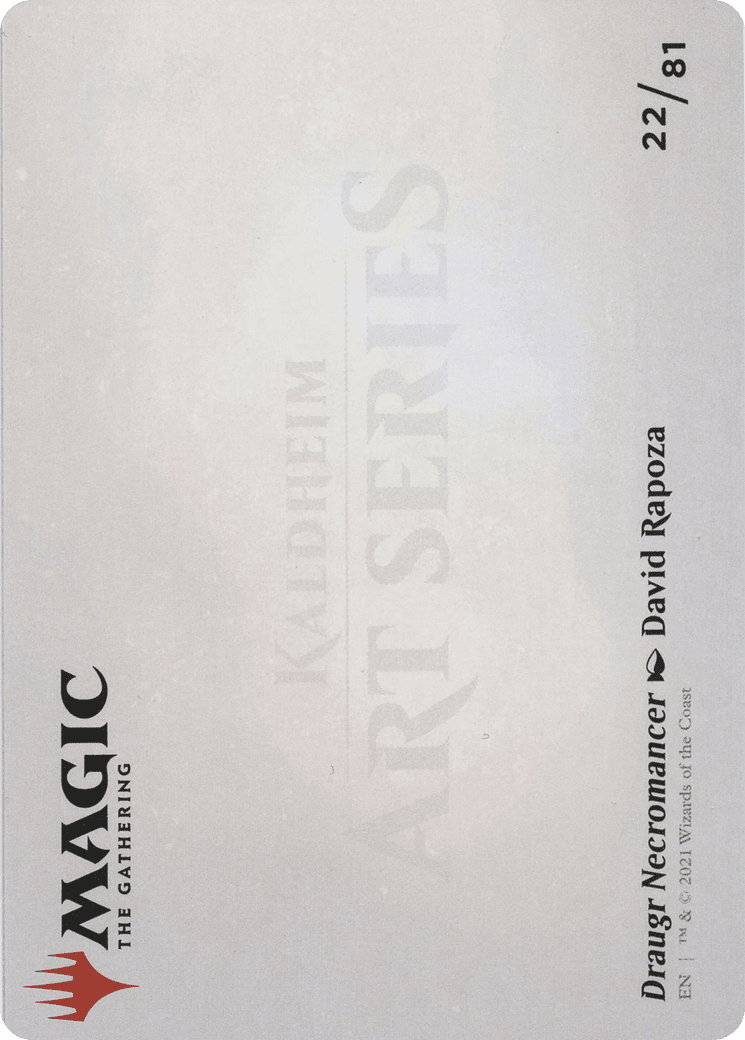 Draugr Necromancer // Draugr Necromancer (AKHM-022) - Kaldheim Art Series (Borderless) Foil