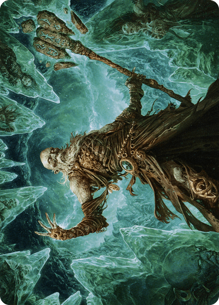 Draugr Necromancer // Draugr Necromancer (AKHM-022) - Kaldheim Art Series (Borderless) Foil