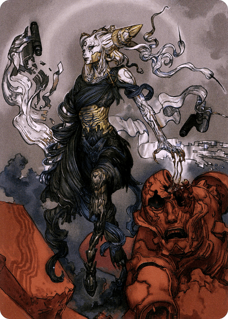 Tamiyo, Compleated Sage // Tamiyo, Compleated Sage (ANEO-076) - Neon Dynasty Art Series (Borderless) Foil