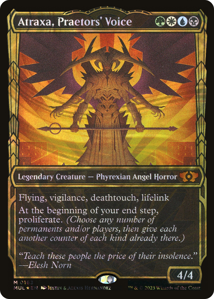 Atraxa, Praetors' Voice (Halo Foil) [Multiverse Legends]
