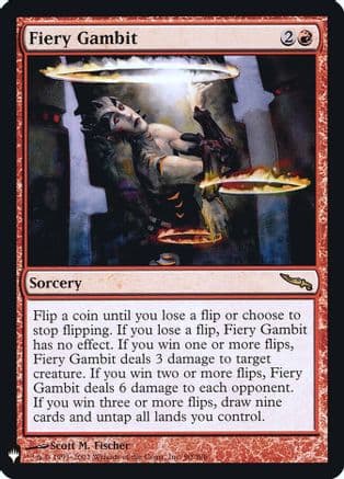 Fiery Gambit |  Foil (090) [The List Reprints]