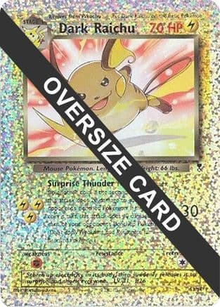Dark Raichu (Box Topper) S3/S4 - Jumbo Cards Reverse Holofoil