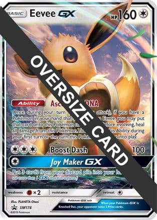 Eevee GX SM174 (SM Black Star Promo) SM174- Jumbo Cards Holofoil