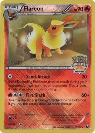 Flareon (Regional Championships) [Staff] 12/108 - League & Championship Cards Reverse Holofoil