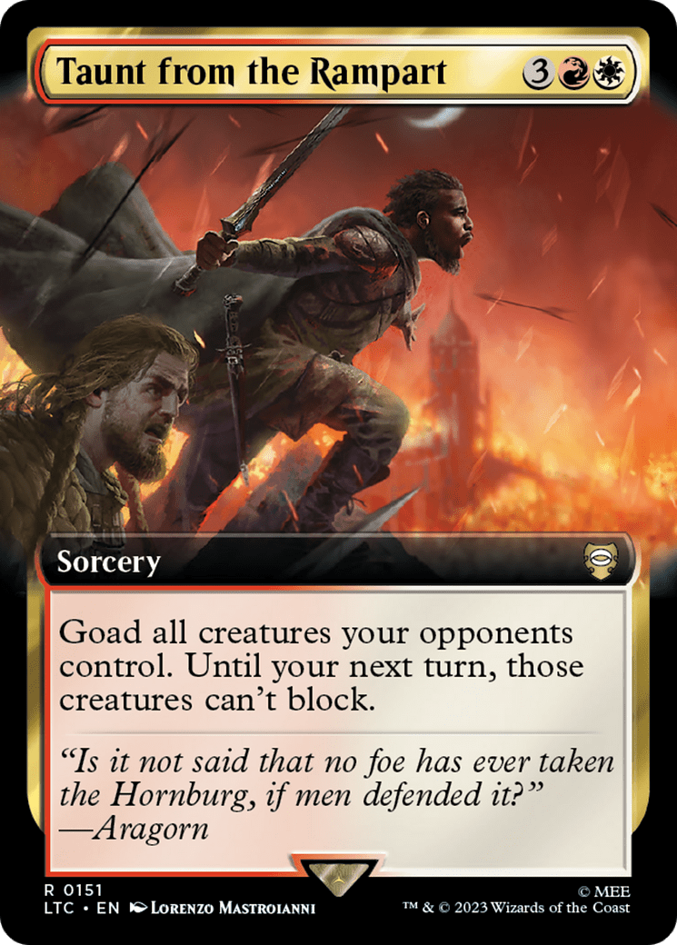 Taunt from the Rampart (Extended Art) [The Lord of the Rings: Tales of Middle-Earth Commander] Foil