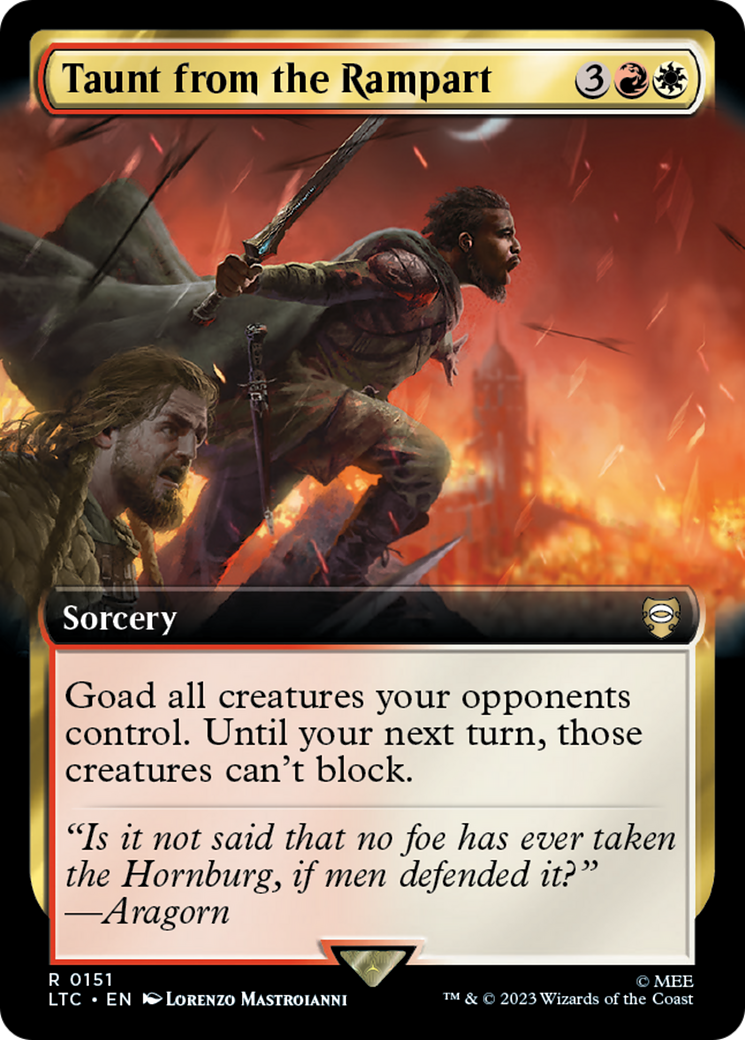 Taunt from the Rampart (151) [Tales of Middle-earth Commander] : (Extended Art) Foil