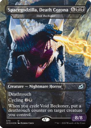 Spacegodzilla, Death Corona - Void Beckoner |  Foil (373) [Ikoria: Lair of Behemoths]