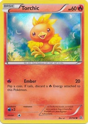 Torchic (Sheen Holo) 025/160 - Miscellaneous Cards & Products Holofoil