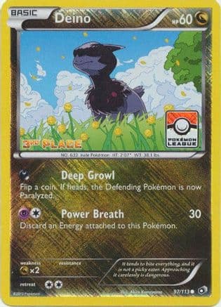 Deino (Pokemon League) [3rd Place] 97/113 - League & Championship Cards Reverse Holofoil