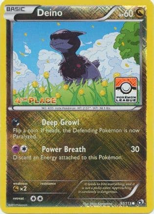 Deino (Pokemon League) [4th Place] 97/113 - League & Championship Cards Reverse Holofoil