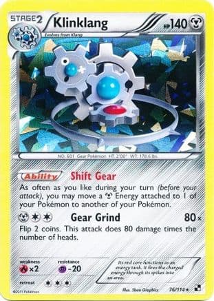 Klinklang (Cracked Ice Holo) 76/114 - Blister Exclusives Reverse Holofoil