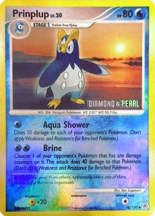 Prinplup [Diamond & Pearl] 58/130 - Burger King Promos Holofoil