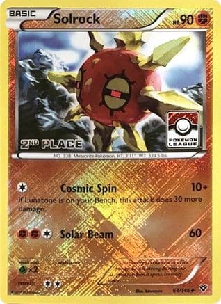 Solrock - 64/146 (Pokemon League) [2nd Place]/146  - Reverse Holofoil League & Championship Cards - Promo