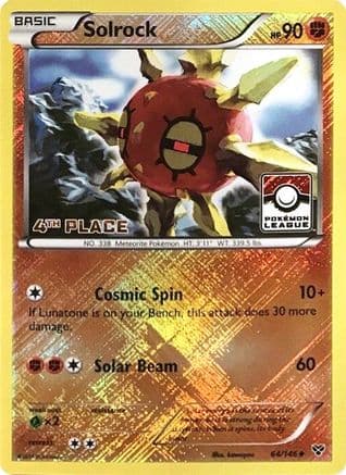 Solrock (Pokemon League) [4th Place] 64/146 - League & Championship Cards Reverse Holofoil