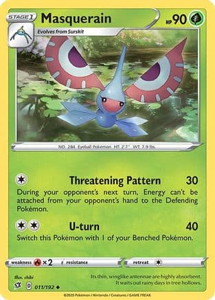 Masquerain 011/192 - SWSH02 Rebel Clash Reverse Holofoil
