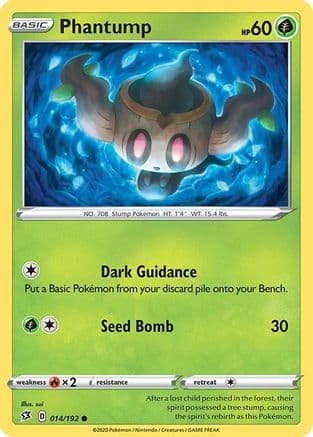 Phantump 014/192 - SWSH02 Rebel Clash Reverse Holofoil