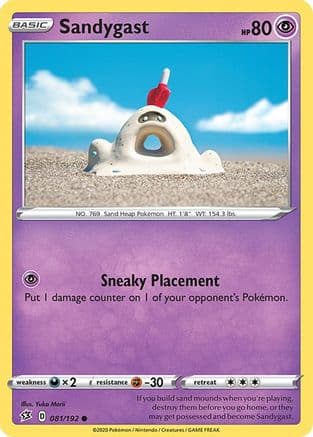 Sandygast 081/192 - SWSH02 Rebel Clash Reverse Holofoil