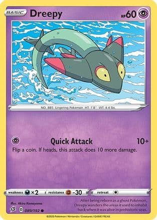 Dreepy 089/192 - SWSH02 Rebel Clash Reverse Holofoil