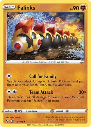 Falinks 109/192 - SWSH02 Rebel Clash Reverse Holofoil