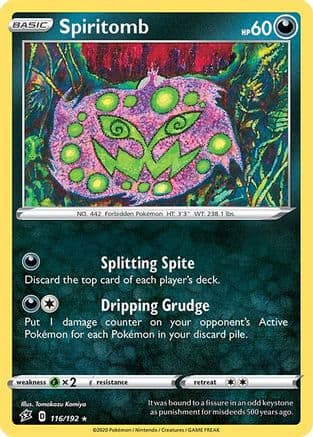 Spiritomb 116/192 - SWSH02 Rebel Clash Reverse Holofoil