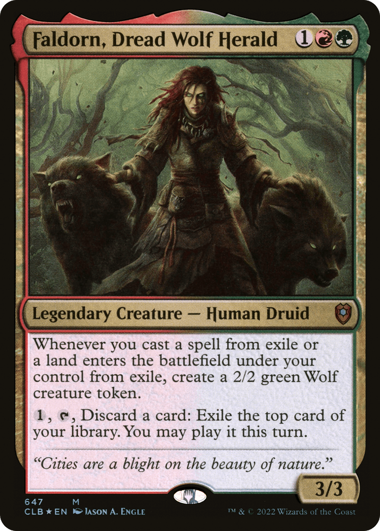 Faldorn, Dread Wolf Herald [Commander Legends: Battle for Baldur's Gate]