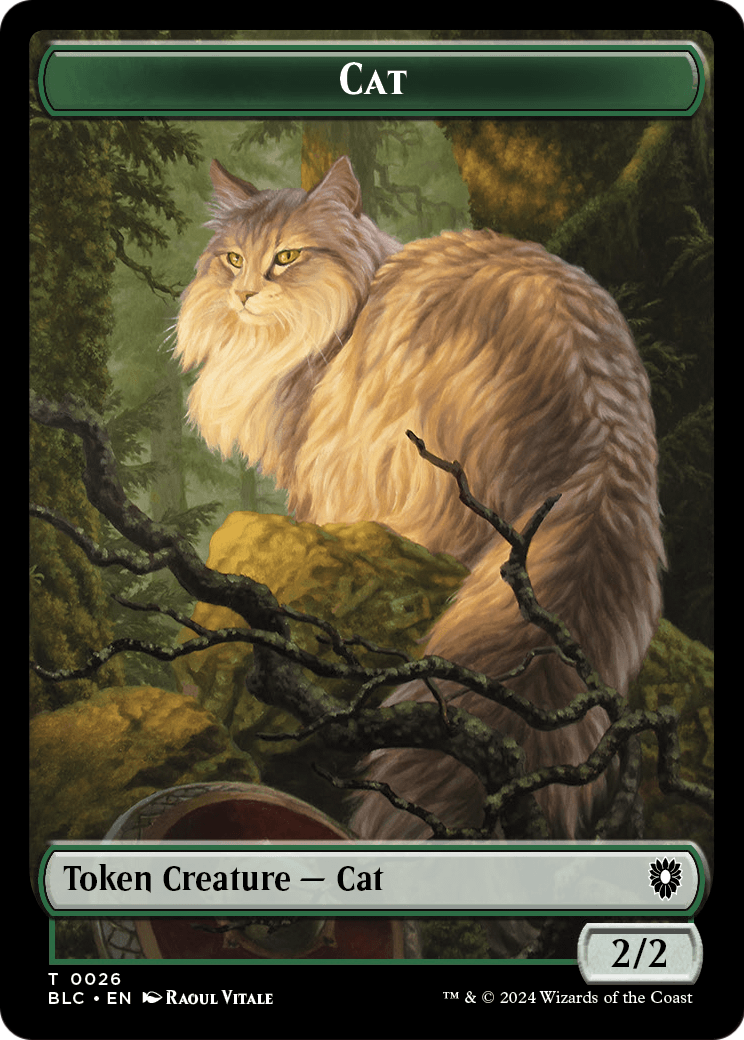 Cat (TBLC-026) - Bloomburrow Commander Tokens